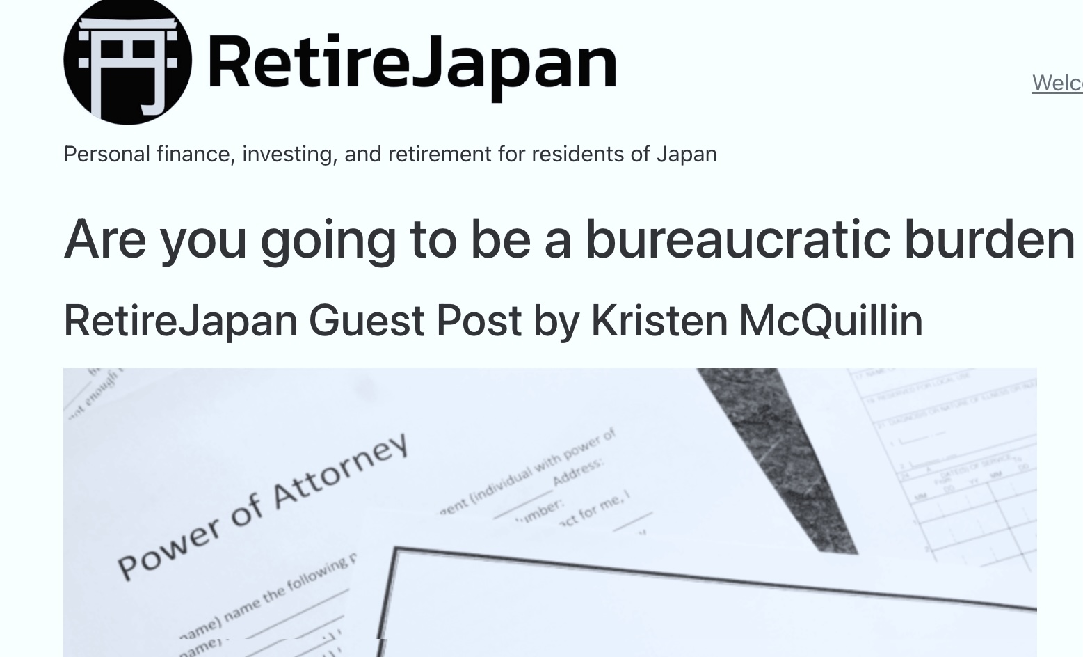 Welcome, Retire Japan readers!
